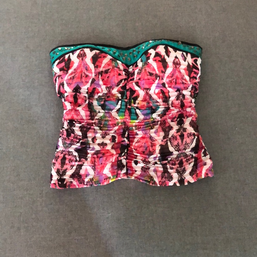 Bebe Strapless Pink Top